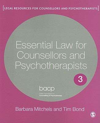 Book cover of Essential Law for Counsellors and Psychotherapists (PDF)