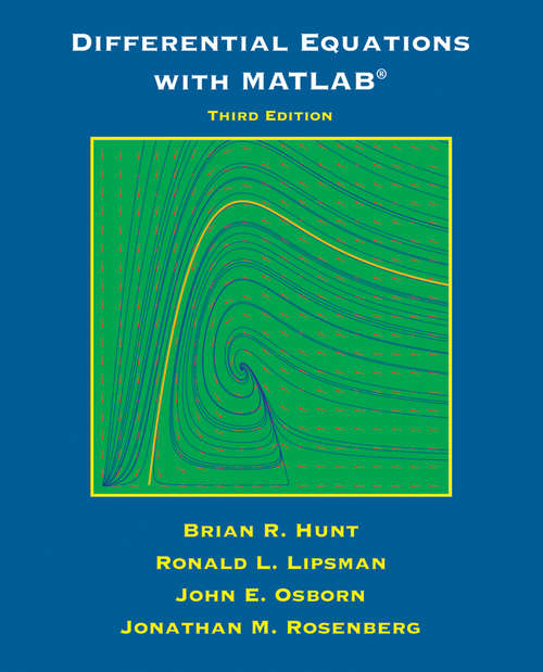 Book cover of Differential Equations with Matlab