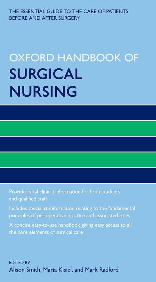 Book cover of Oxford Handbook of Surgical Nursing (Oxford Handbooks in Nursing)