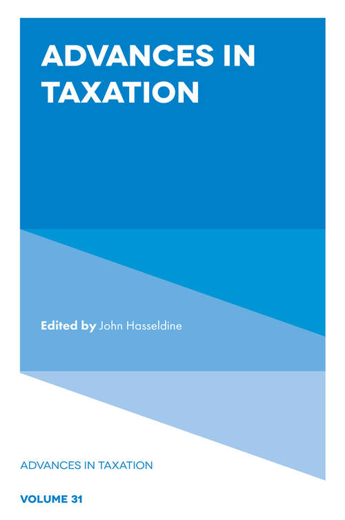 Book cover of Advances in Taxation (Advances in Taxation #31)