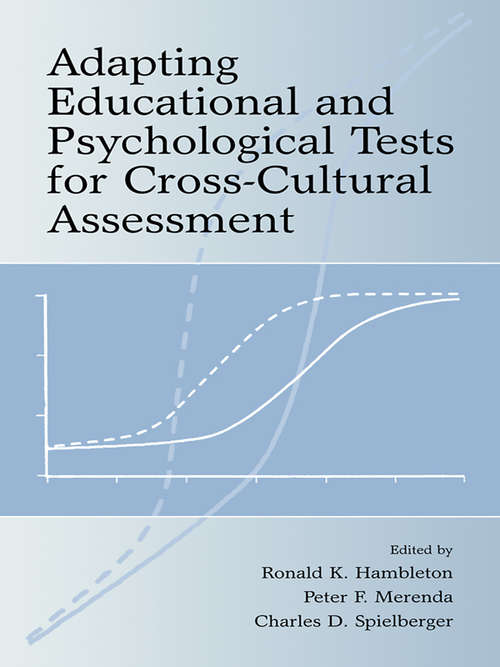 Book cover of Adapting Educational and Psychological Tests for Cross-Cultural Assessment