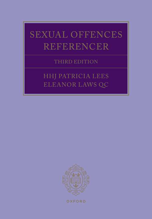 Book cover of Sexual Offences Referencer 3e