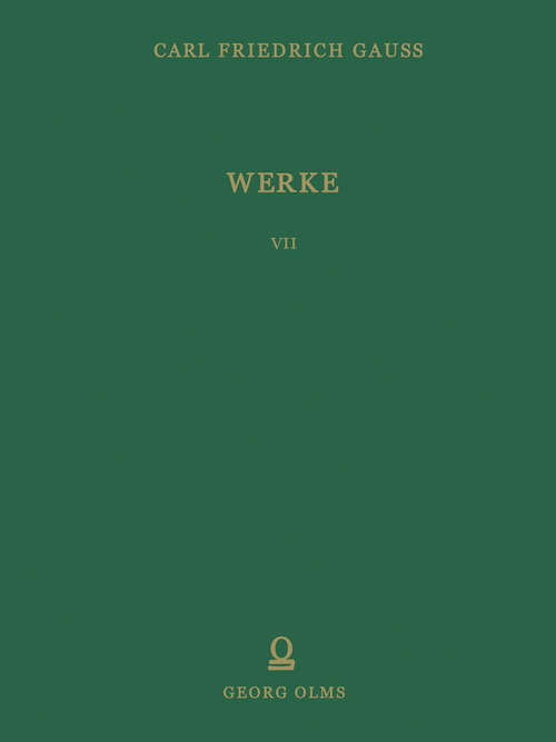 Book cover of Werke: Siebenter Band (1981)