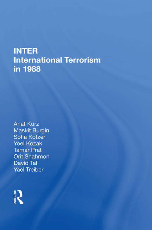 Book cover of International Terrorism In 1988