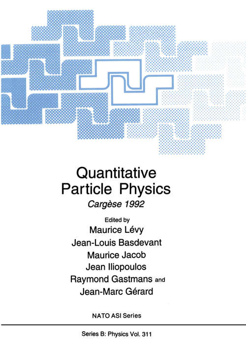 Book cover of Quantitative Particle Physics: Cargèse 1992 (1993) (Nato Science Series B: #311)