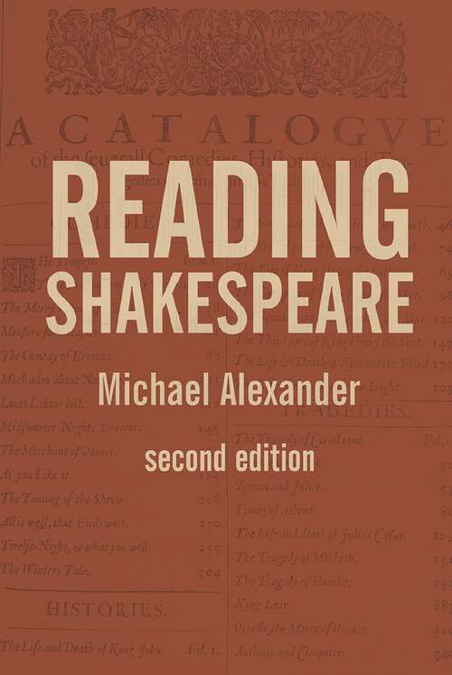 Book cover of Reading Shakespeare