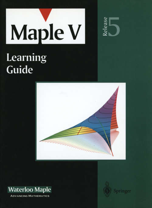 Book cover of Maple V: Learning Guide (3rd ed. 1998)