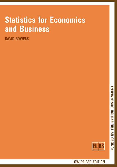 Book cover of Statistics for Economics and Business (2nd ed. 1991)