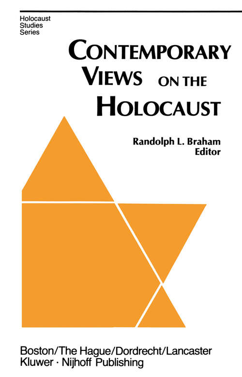 Book cover of Contemporary Views on the Holocaust (1983) (Holocaust Studies Series)