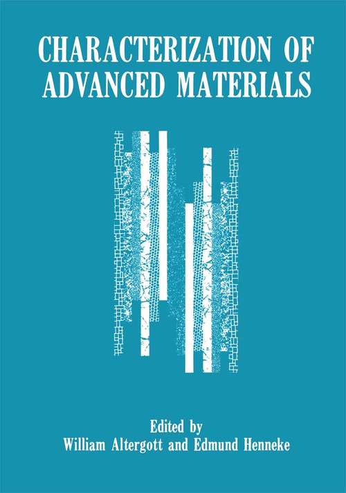 Book cover of Characterization of Advanced Materials: (pdf) (1990)