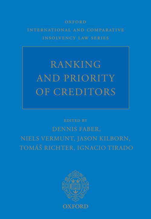 Book cover of Ranking and Priority of Creditors (Oxford International and Comparative Insolvency Law)
