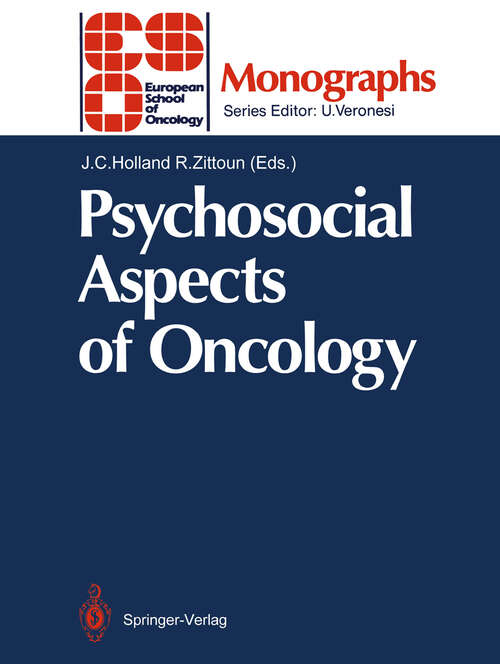 Book cover of Psychosocial Aspects of Oncology (1990) (ESO Monographs)