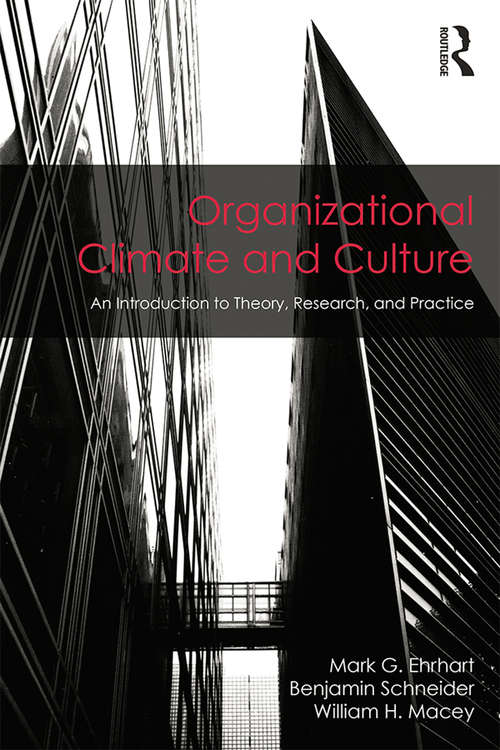 Book cover of Organizational Climate and Culture: An Introduction to Theory, Research, and Practice (Organization and Management Series)