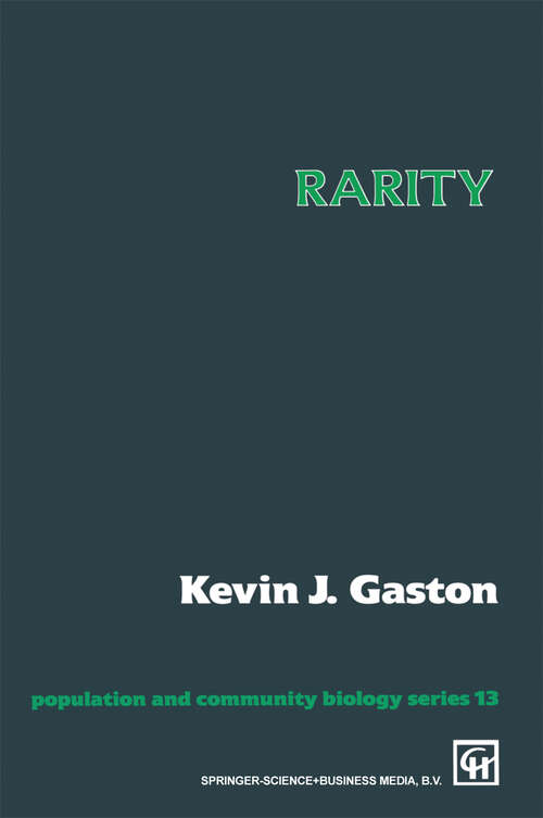 Book cover of Rarity (1994) (Population and Community Biology Series #13)