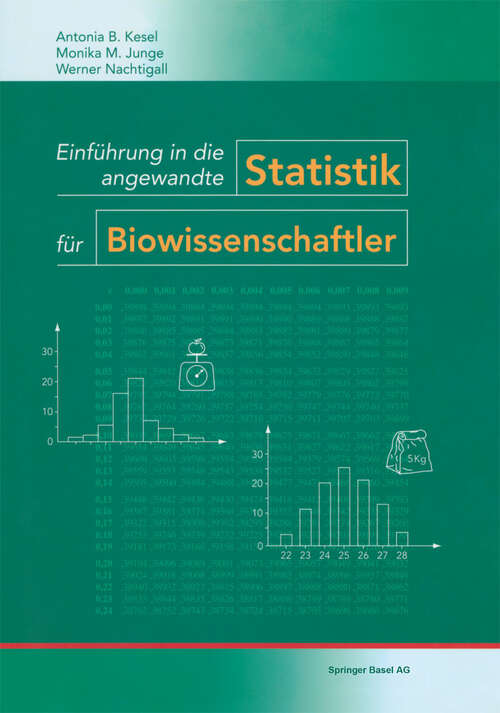 Book cover of Einführung in die angewandte Statistik für Biowissenschaftler (1999)