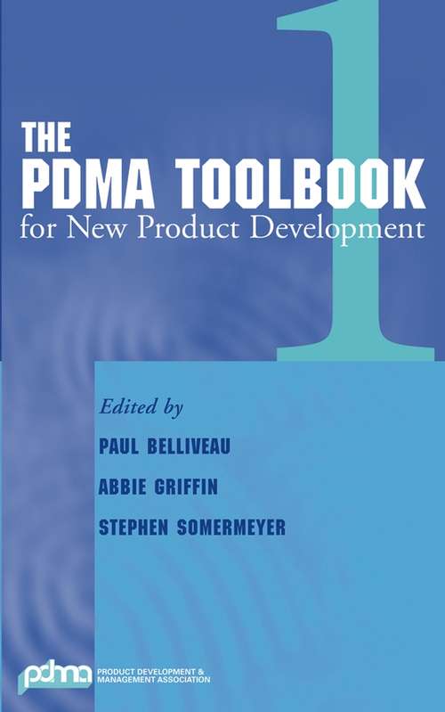 Book cover of The PDMA ToolBook 1 for New Product Development