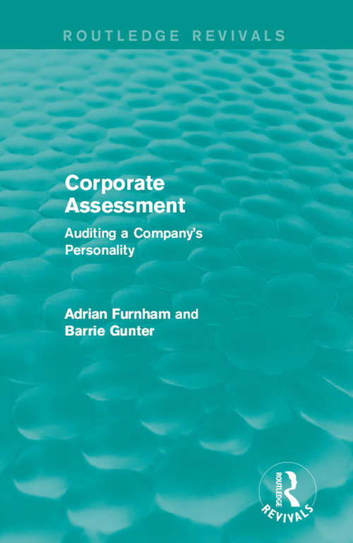 Book cover of Corporate Assessment: Auditing a Company's Personality (Routledge Revivals)