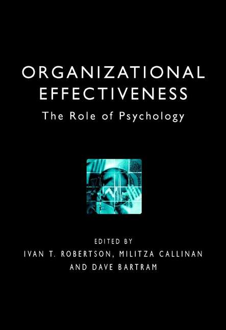 Book cover of Organizational Effectiveness: The Role of Psychology