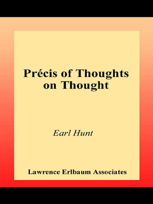 Book cover of Thoughts on Thought