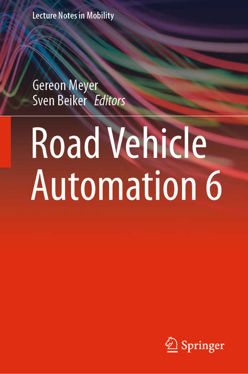 Book cover of Road Vehicle Automation 6 (1st ed. 2019) (Lecture Notes in Mobility)