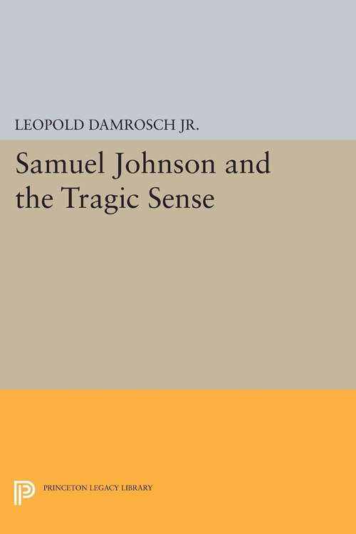 Book cover of Samuel Johnson and the Tragic Sense