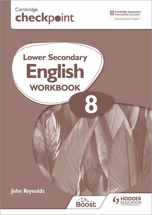 Book cover of Cambridge Checkpoint Lower Secondary English Workbook 8: Second Edition