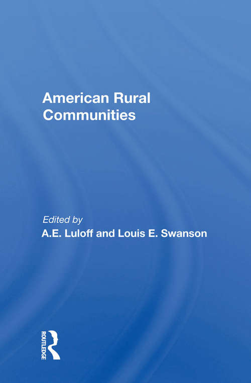 Book cover of American Rural Communities