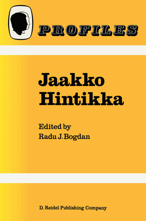 Book cover of Jaakko Hintikka (1987) (Profiles #8)