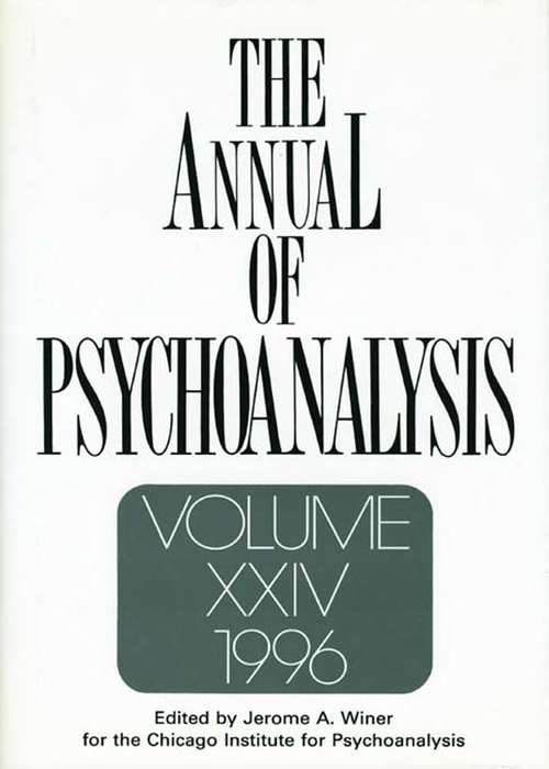 Book cover of The Annual of Psychoanalysis, V. 24