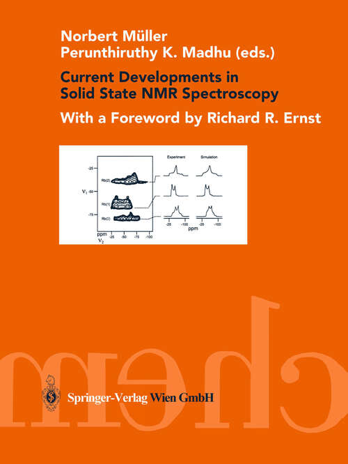 Book cover of Current Developments in Solid State NMR Spectroscopy (2003)