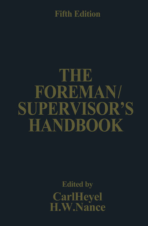 Book cover of The Foreman/Supervisor’s Handbook (1984)