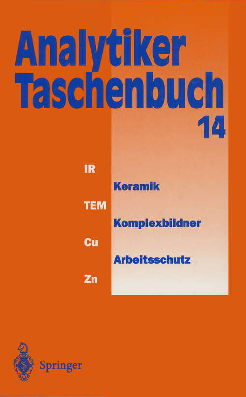 Book cover of Analytiker-Taschenbuch (1996) (Analytiker-Taschenbuch #14)