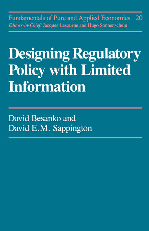 Book cover of Designing Regulatory Policy