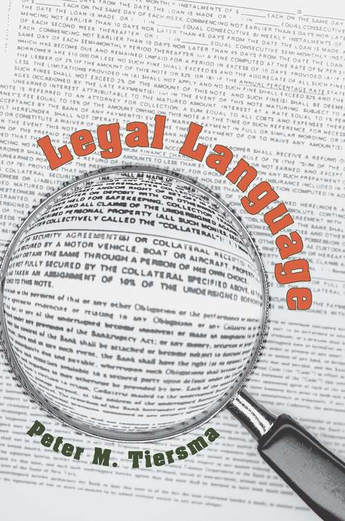 Book cover of Legal Language