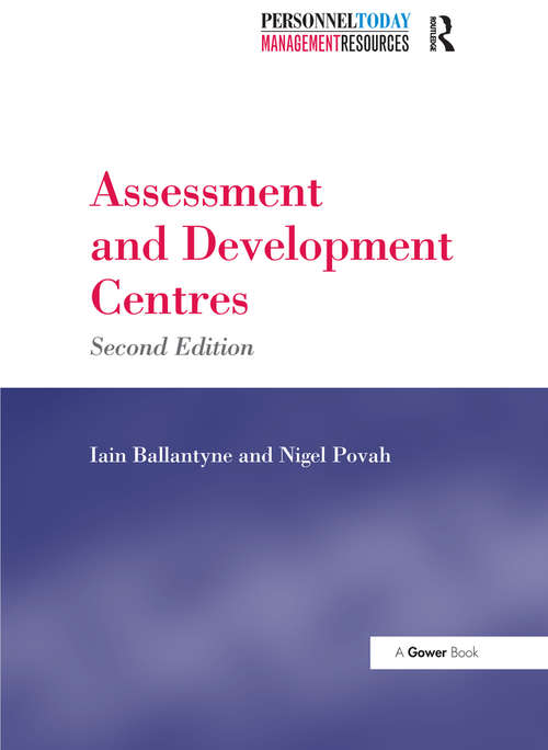 Book cover of Assessment and Development Centres (2)