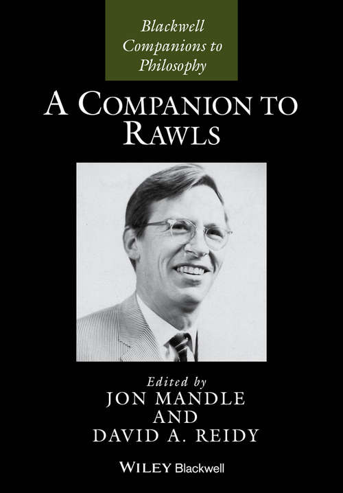 Book cover of A Companion to Rawls (Blackwell Companions to Philosophy)