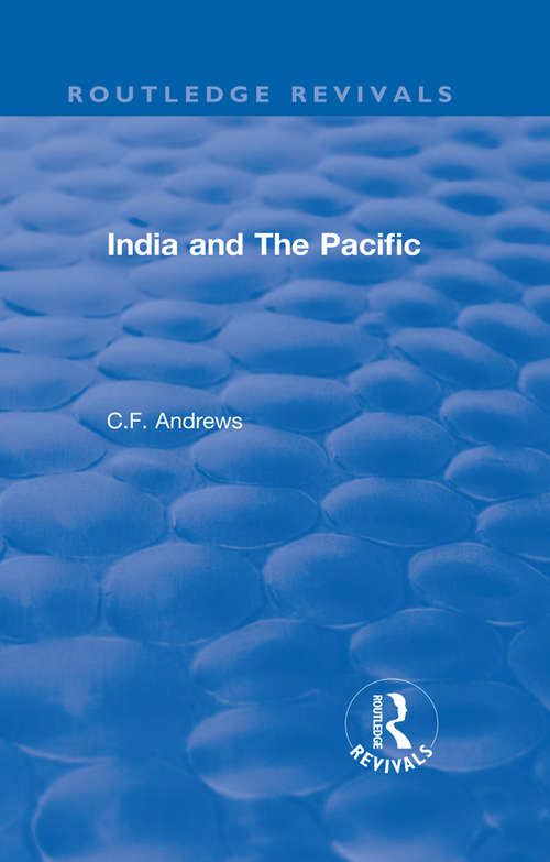 Book cover of Routledge Revivals: India and The Pacific (Routledge Revivals)