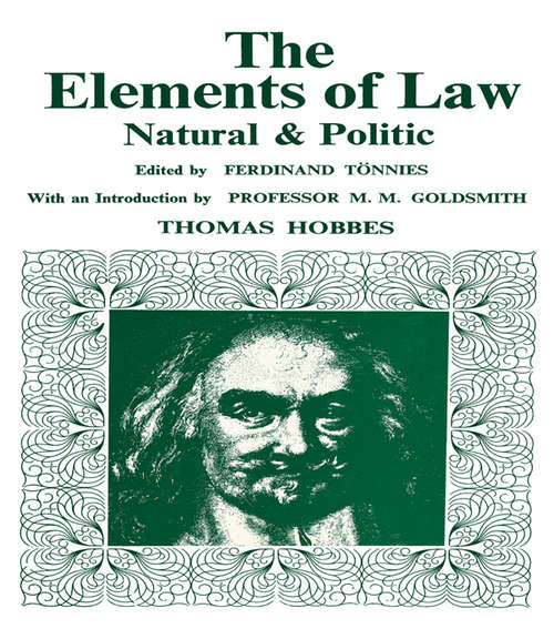 Book cover of Elements of Law, Natural and Political: Natural And Politic (Routledge Revivals Ser.)