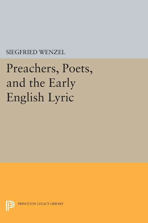 Book cover of Preachers, Poets, and the Early English Lyric