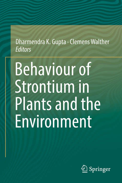 Book cover of Behaviour of Strontium in Plants and the Environment