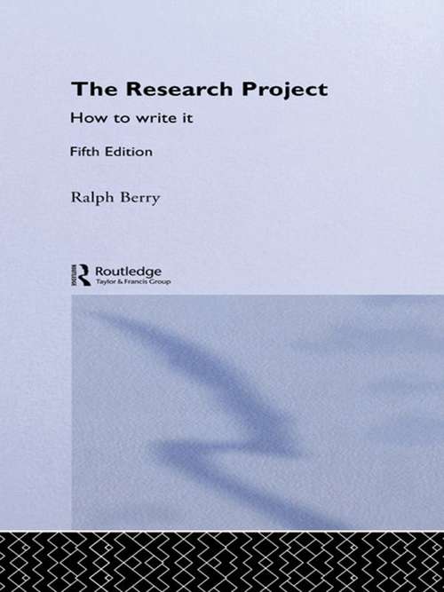 Book cover of The Research Project: How to Write It (6th edition) (PDF)