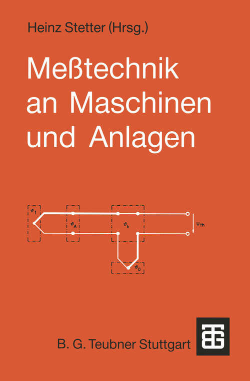 Book cover of Meßtechnik an Maschinen und Anlagen (1992)