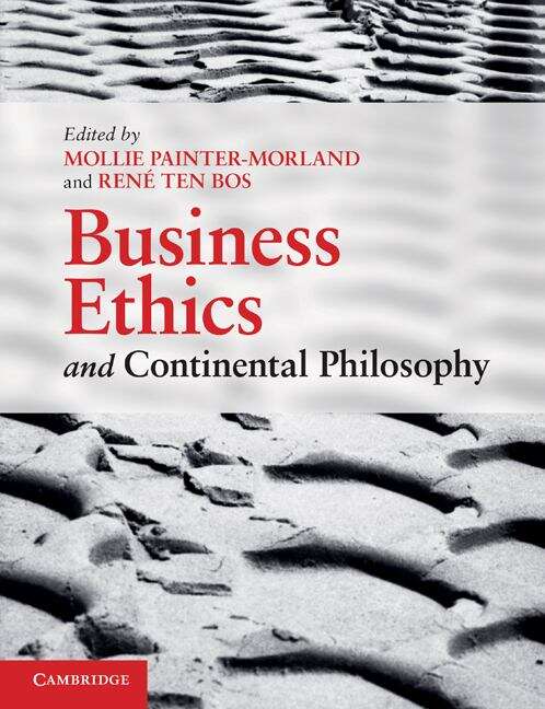 Book cover of Business Ethics And Continental Philosophy (PDF)