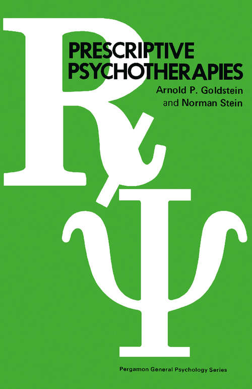 Book cover of Prescriptive Psychotherapies: Pergamon General Psychology Series