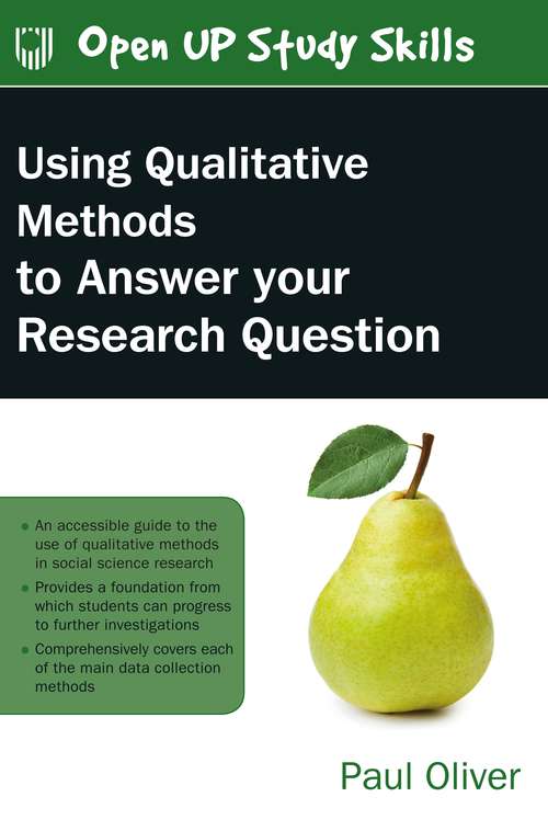 Book cover of Using Qualitative Methods to Answer Your Research Question