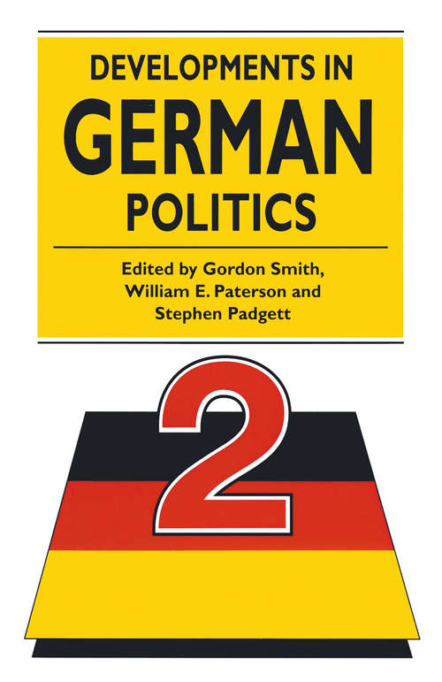 Book cover of Developments in German Politics 2 (1st ed. 1996)