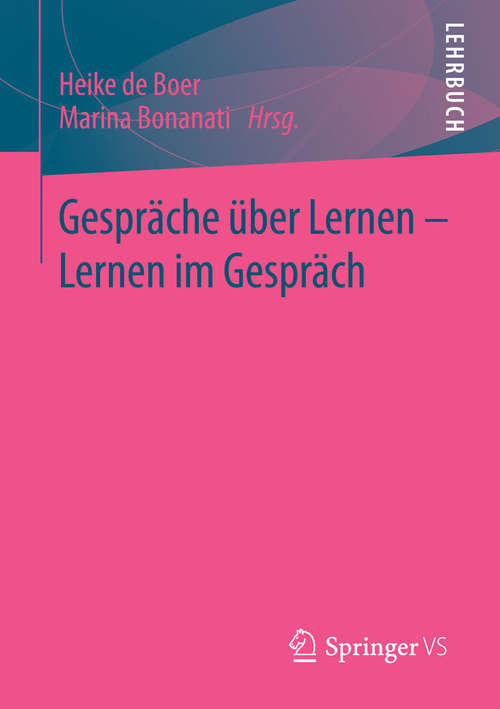 Book cover of Gespräche über Lernen - Lernen im Gespräch (2015)