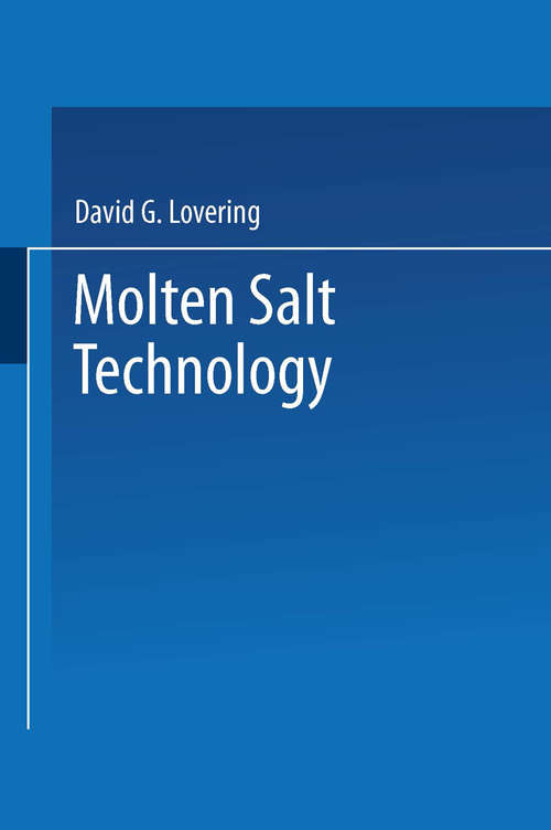 Book cover of Molten Salt Technology (1982)