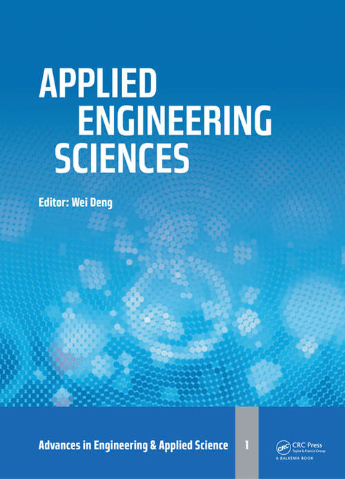 Book cover of Applied Engineering Sciences: Proceedings of the 2014 AASRI International Conference on Applied Engineering Sciences, Hollywood, LA, USA