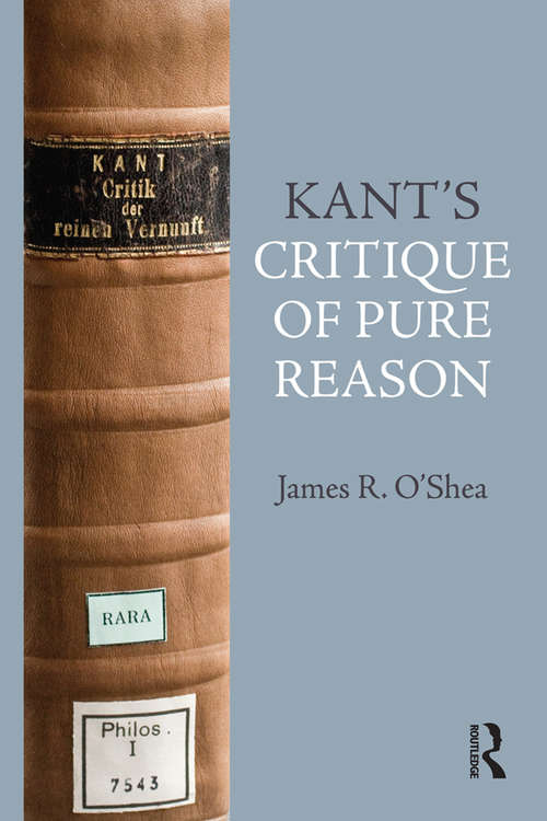 Book cover of Kant's Critique of Pure Reason: An Introduction